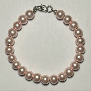 Genuine Luminous 8mm Pink Pearls Bracelet